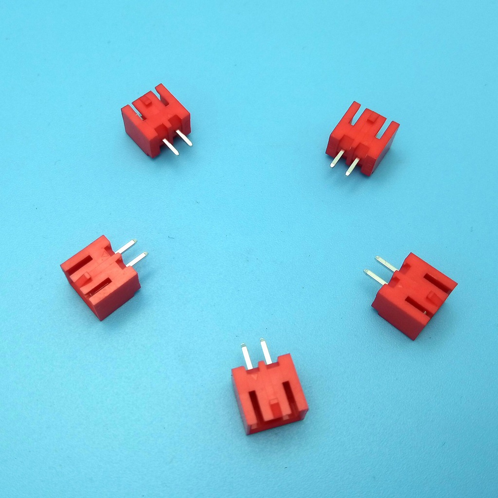 xhb-2pin带扣直针座 红色 2.54间距端子连接器