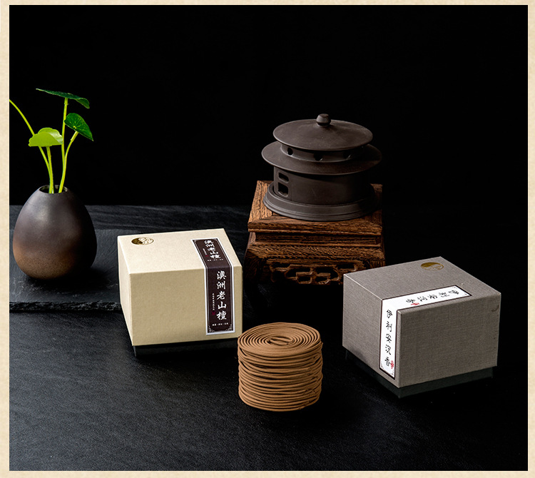 亚马逊 居家日用老山檀香小盘香 印尼沉香盘香室内熏香 批发定制