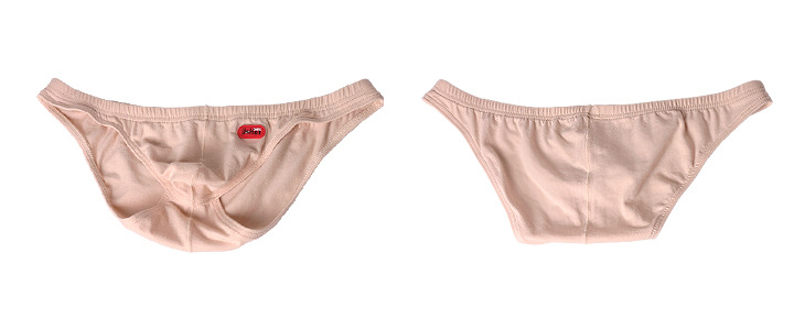 激凸囊袋棉莱卡低腰男士三角裤 淘宝爆款性感情趣内裤 13001-1肉