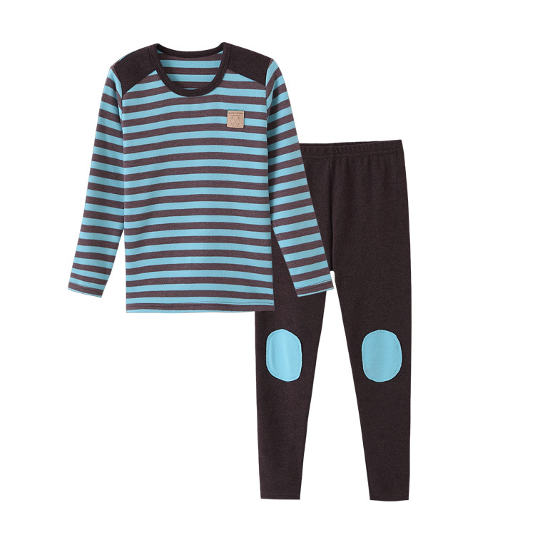 小番薯童装 秋冬新款发热纤维内衣套装 厂家直销家居服