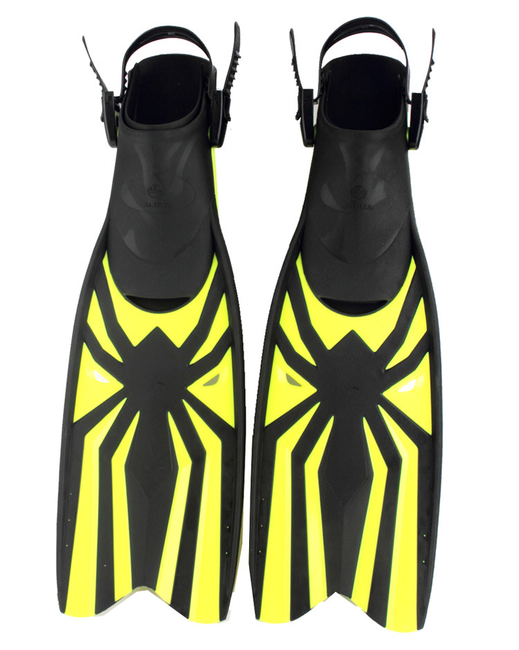 批发成人潜水脚蹼 长款可调节式蛙鞋 fins 游泳浮潜三宝潜水装备