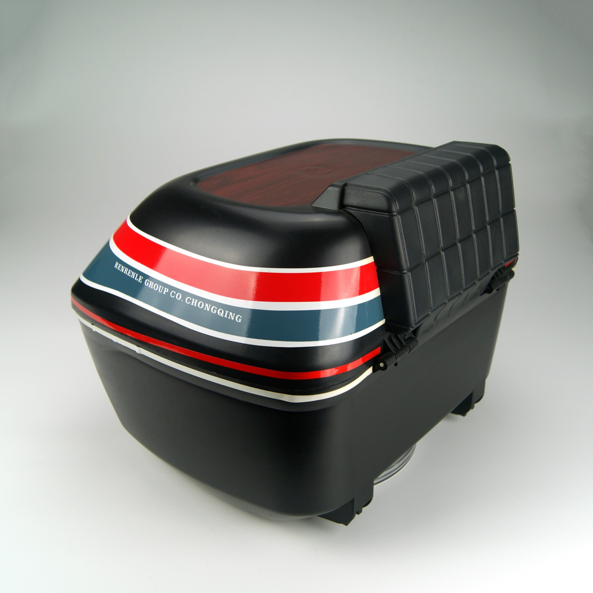 zhc618电动摩托车储物尾箱批发 椭圆皮纹电动车储物后备箱