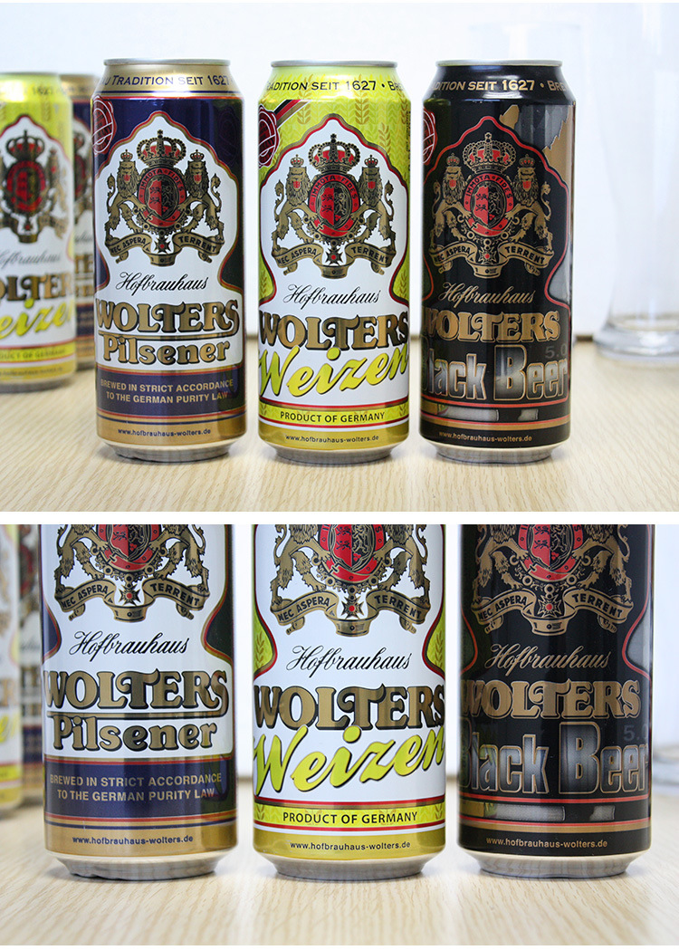 德国啤酒 原装进口优质小麦沃勒皇家黑啤黄啤白啤 500ml听装