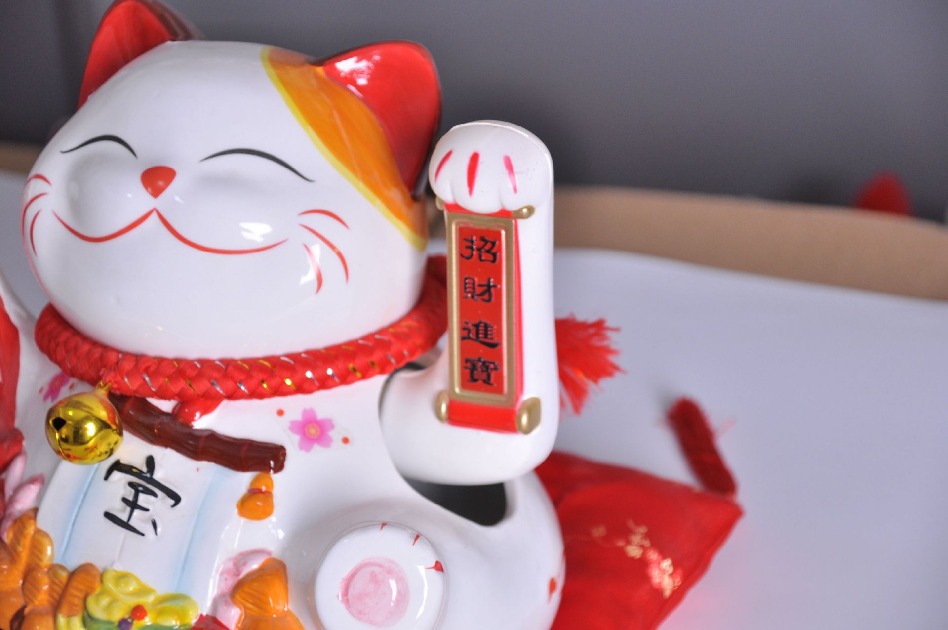 11寸 生意兴隆 进福 开运招财猫 办公家 居展厅 装饰 礼品赠品