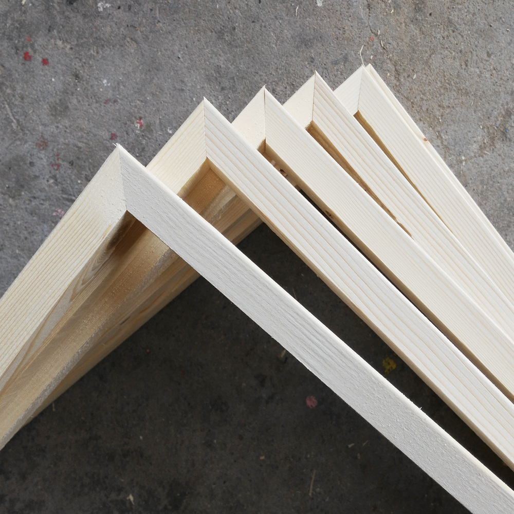 正方形 装饰画内框 diy定制实木框 松木相框 无框画框2*2.7cm