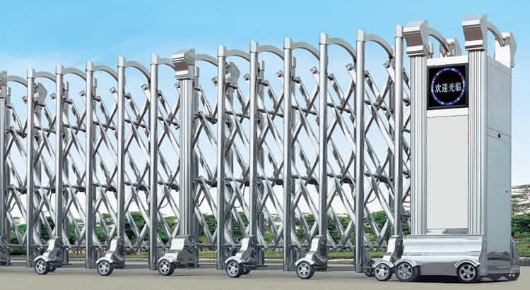 建星荣高电动伸缩门 庭院门 电动防盗门 不锈钢门 无轨伸缩门