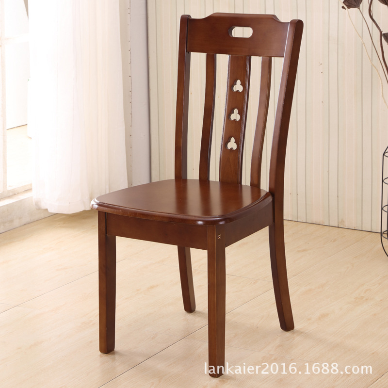 Solid Wood Dining Chair Oak Chair Household Restaurant Stool Simple Wood Hotel Restaurant Dining-Table Chair Armchair