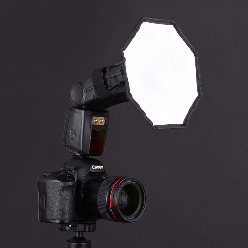 摄影道具 机顶柔光罩八角30公分大号离机闪灯摄影柔光箱 相机通用-阿