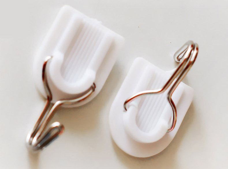 质量顶呱呱 小号强力挂钩白色塑料黏钩 迷你强力粘钩 单个装 散装