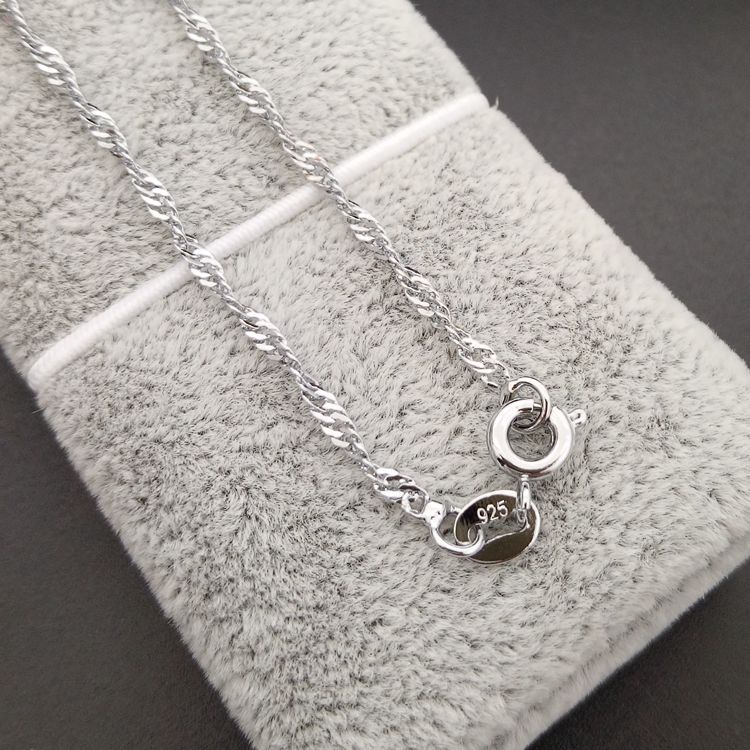 低价批发水波纹项链 镀铬水波链韩版时尚项链配链锁骨链女