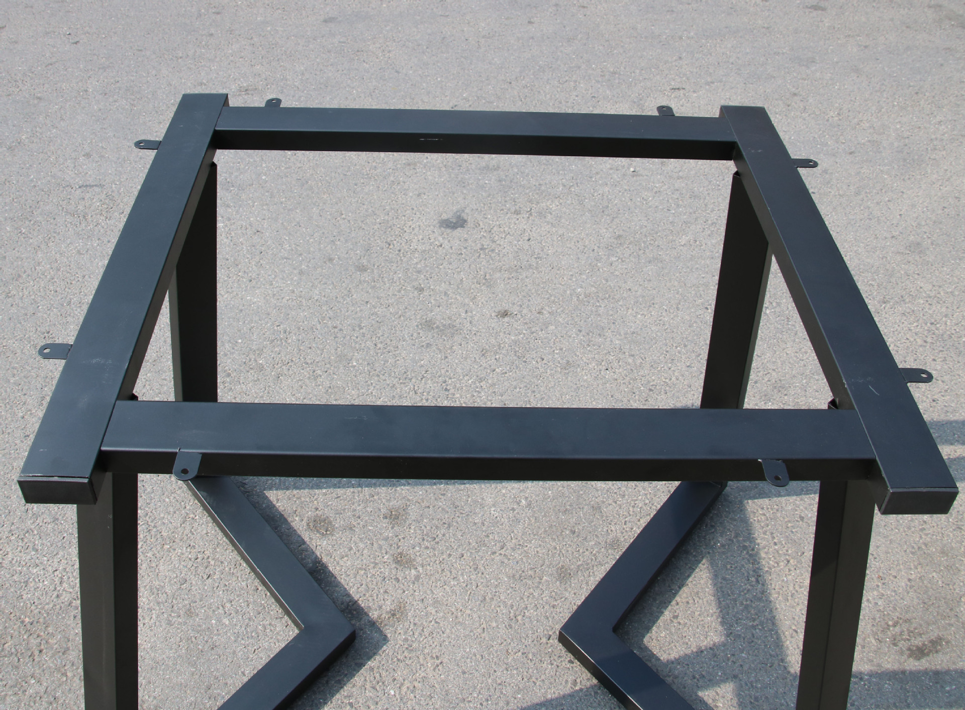 五金台架不锈钢铁黑色桌脚长方形餐桌架 大桌台架个性定制