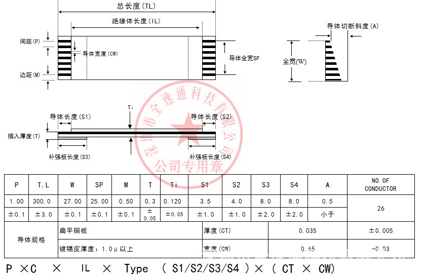 fpc ffc软排线1.0-20p-200mm同面