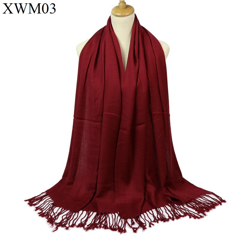 Solid Color Chinese Red Scarf Twill Cotton Shawl Company Annual Meeting Exhibition Gift Logo Customized