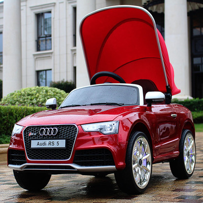 奥迪正品童车可坐人儿童电动四轮遥控婴儿敞篷车摇摆车发光轮毕