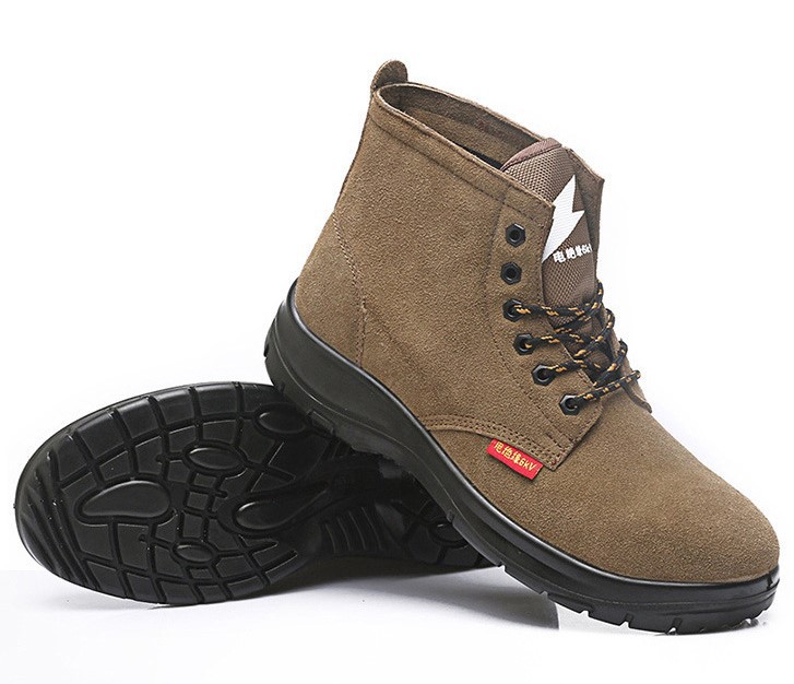 绝缘6kv劳保鞋安全鞋防护鞋反绒真皮工作鞋国标防砸