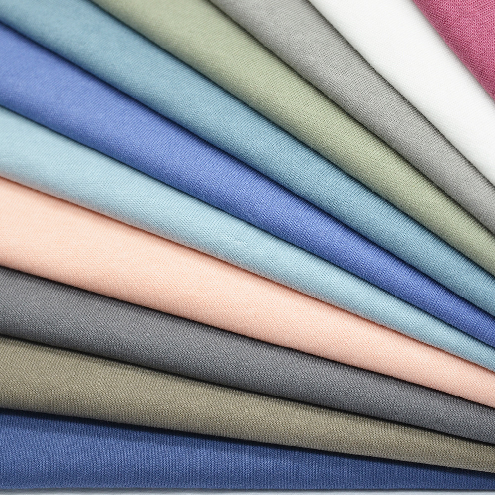 b1855 邦诚针织 全新爆款春秋季针织服装面料 20s纯棉涂层平纹布