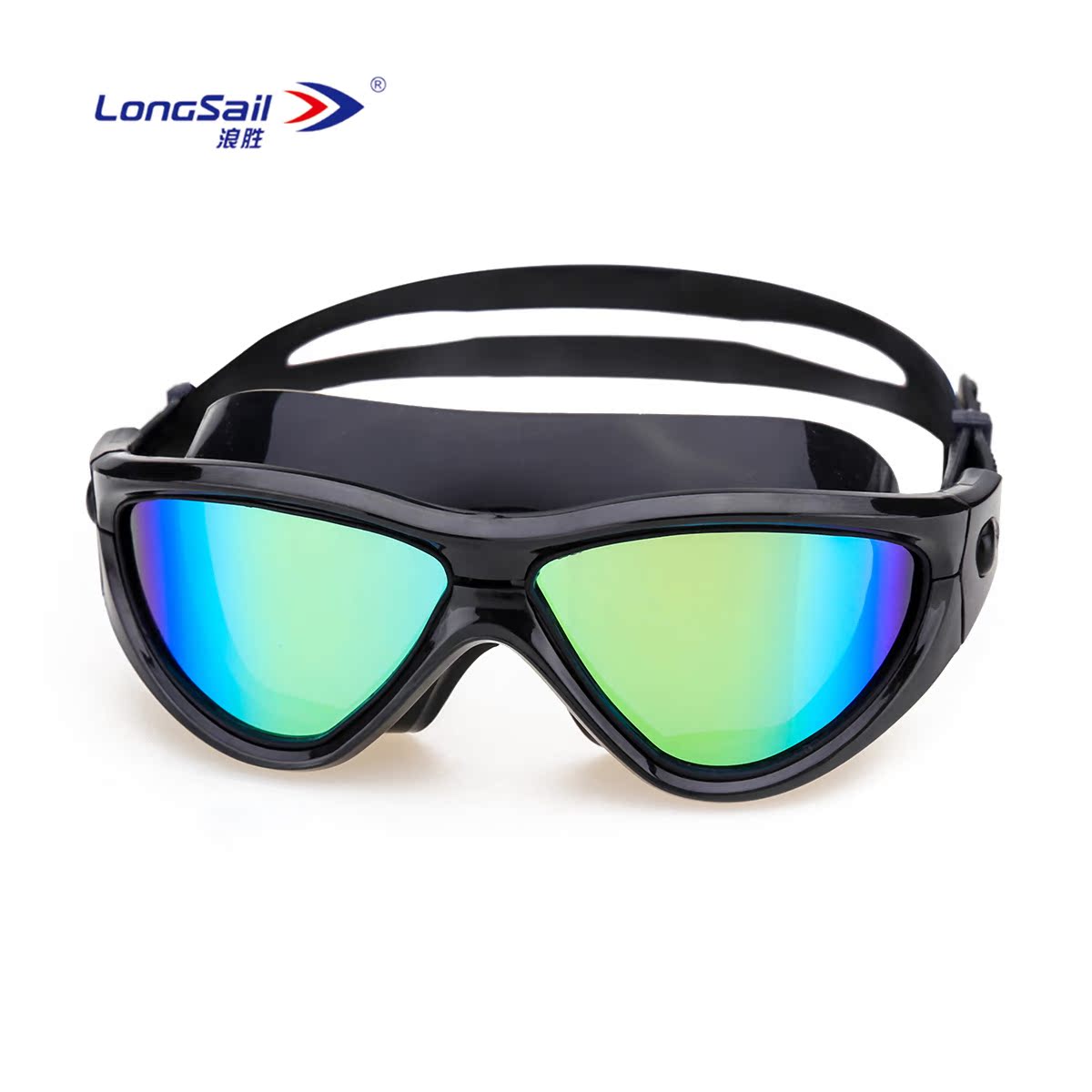 浪胜大框高清舒适泳镜 防雾防水电镀泳镜 成人游泳眼镜厂家批发