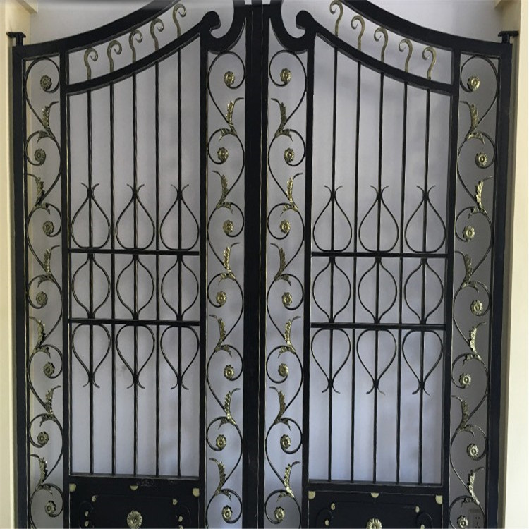 衢州厂家直销成品欧式别墅铁艺大门双开门小门仿古铁门对开门