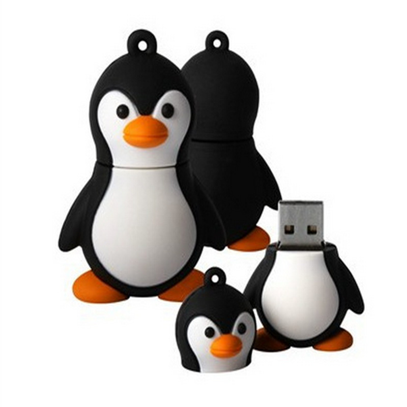 供应pvc卡通企鹅u盘 16gb 32gb 4gb oem定制优盘 免费打样