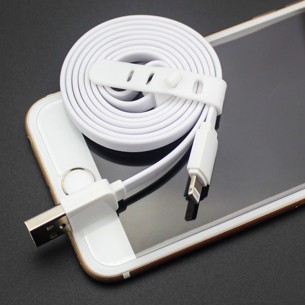 pvc面条扁数据充电器线适用苹果iphone ipad源头厂家外贸爆款定制