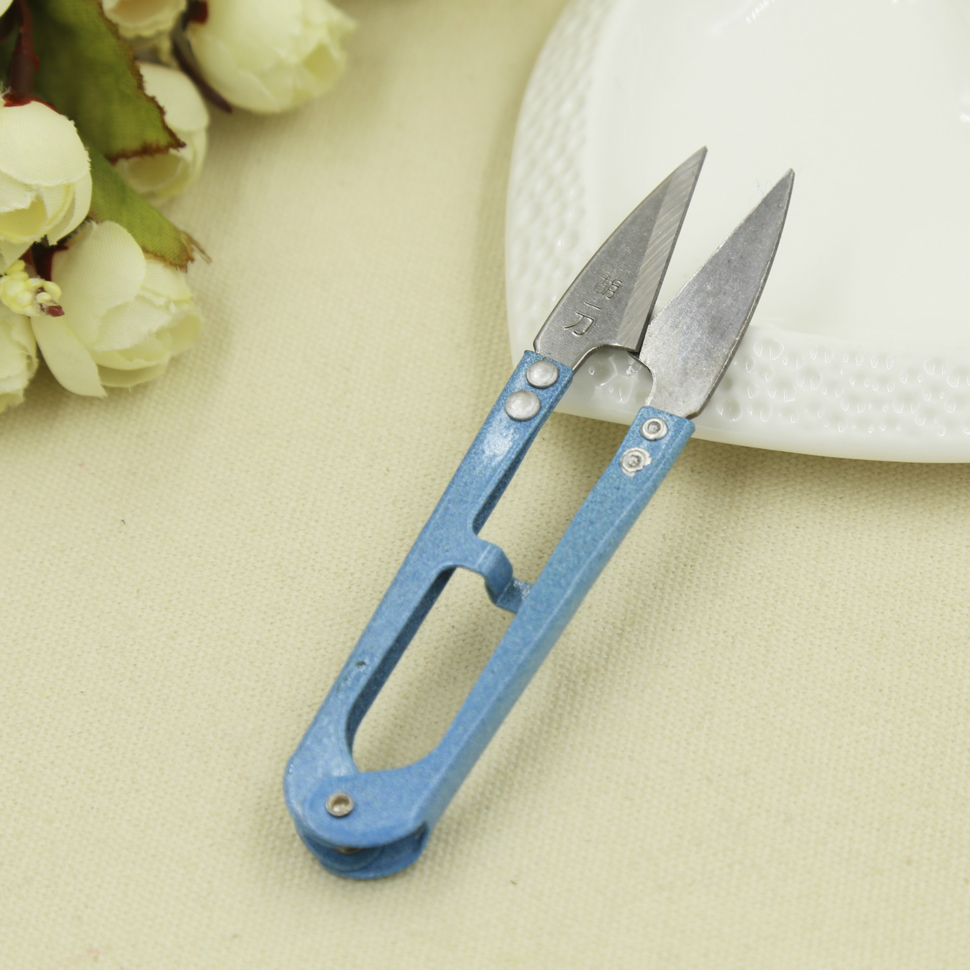 胡一刀纱剪不锈钢裁缝剪刀鱼线剪 批发纱剪 2元店货源