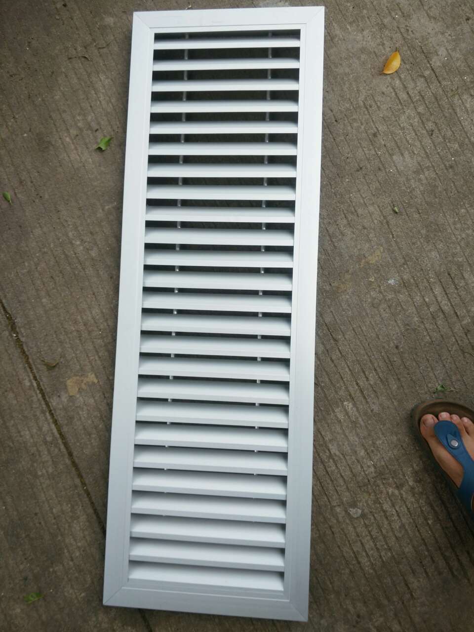 单层百叶出风口 铝合金防雨百叶风口 防火条形百叶风口