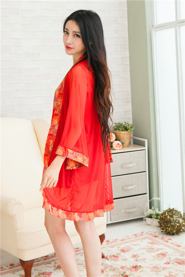 情趣内衣新娘装唐朝性感和服贵妃制服诱惑网纱情趣睡衣浴袍套装