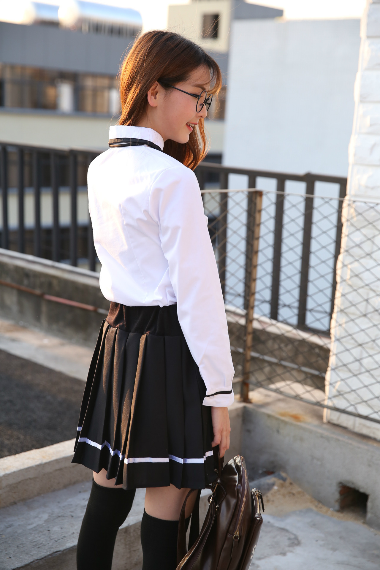 新款日韩学院风校服班服黑边女生套装长袖套装表演服白衬衫l短裙