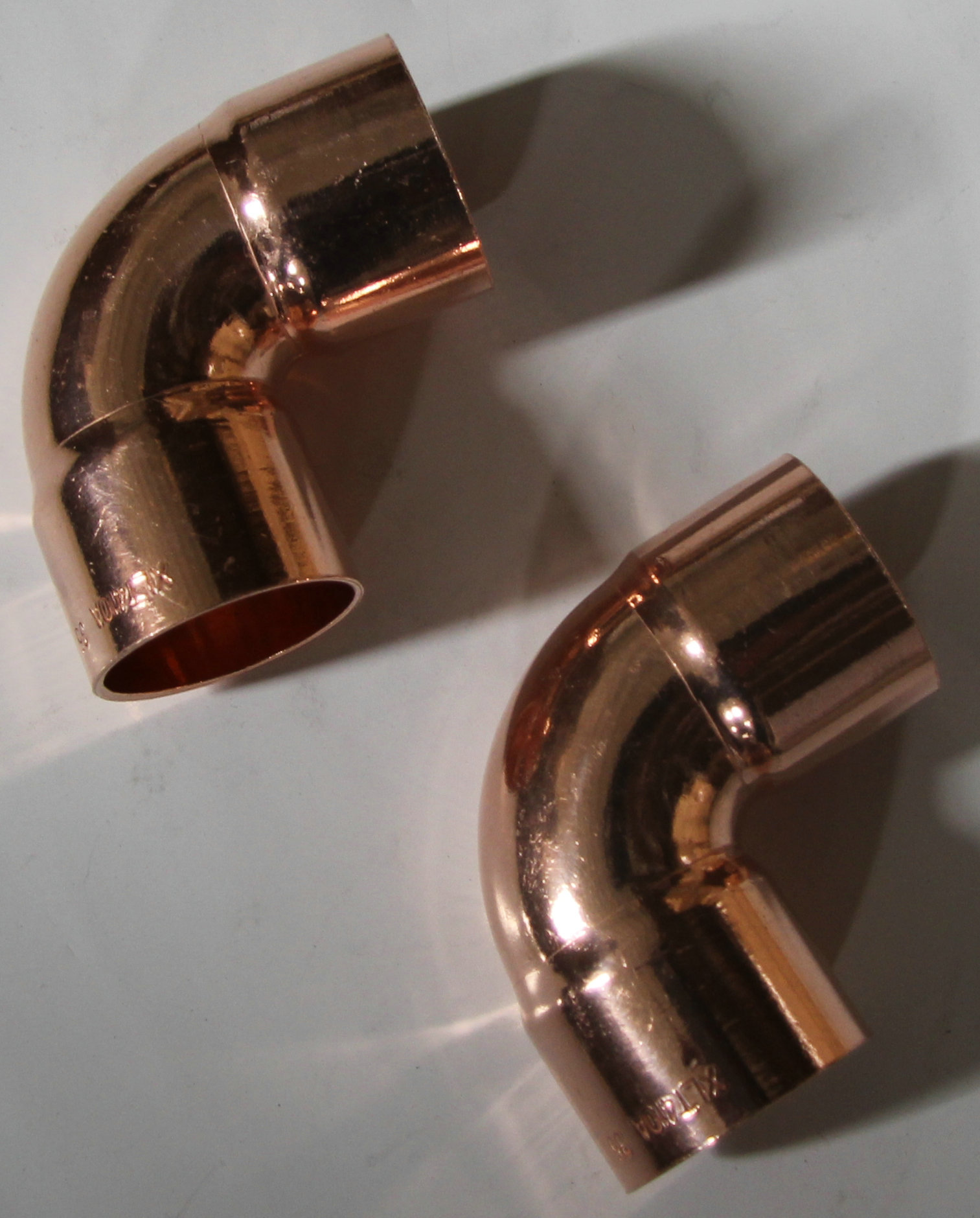 现货批发90度焊接弯头中央空调制冷铜管连接紫铜弯头管件厂家直销