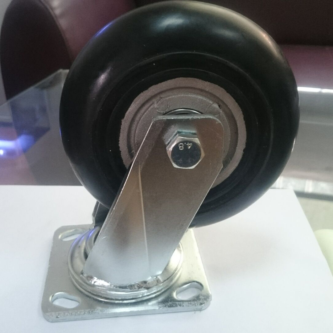 6寸8寸天然橡胶轮 减震轮 铝芯弹簧轮 静音 无气味