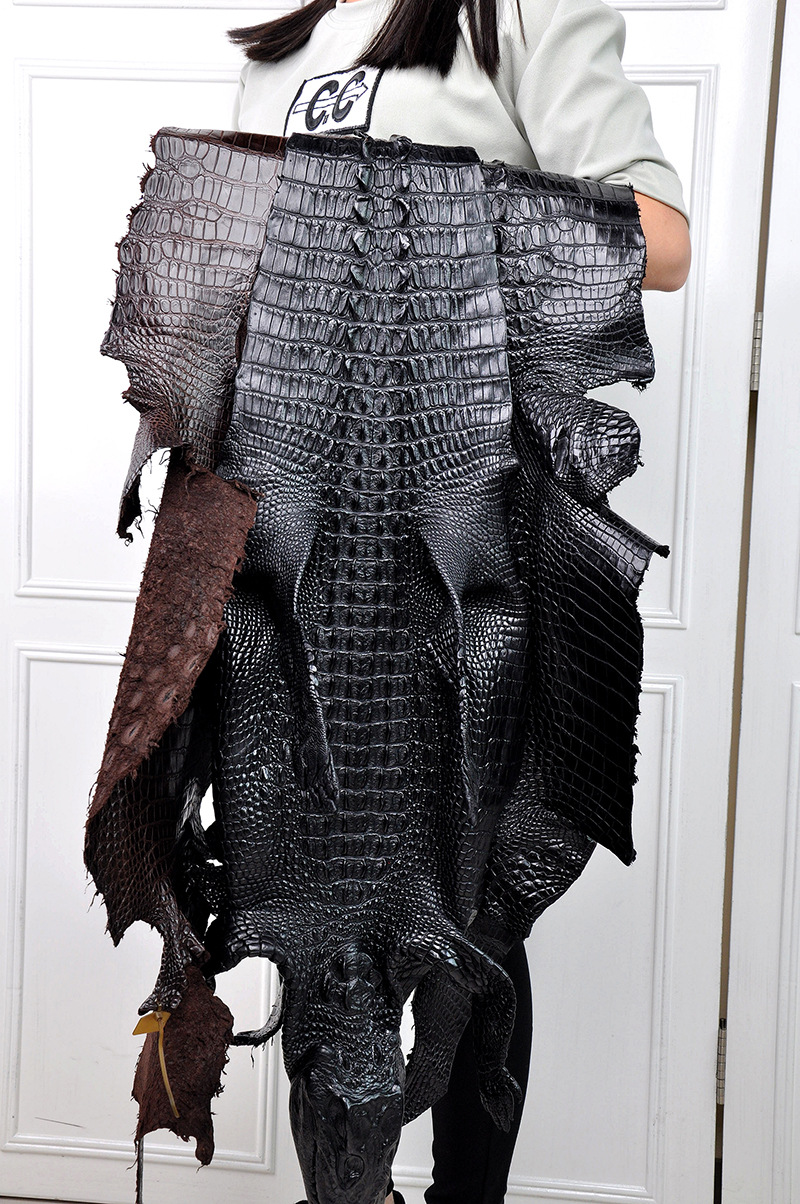 真鳄鱼皮革多种颜色真皮皮料