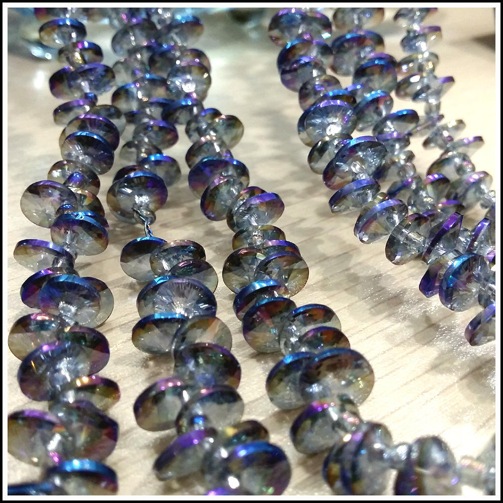 8mm Side Hole Crystal Ufo Beads Single Hole Satellite Micro Glass Bead Diy Handmade Accessories Scattered Beads
