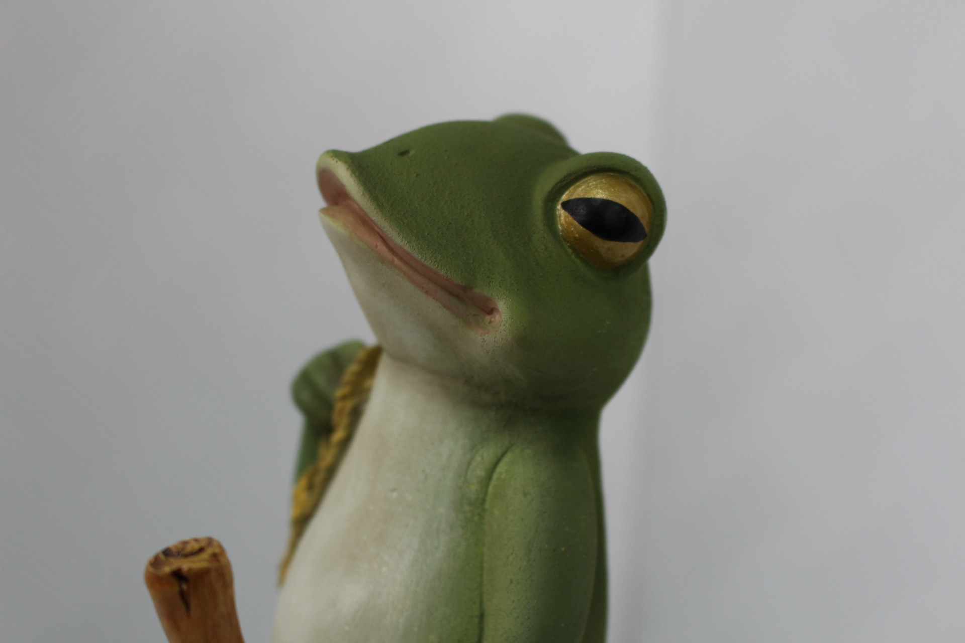 田园风格渔夫青蛙树脂工艺品摆件