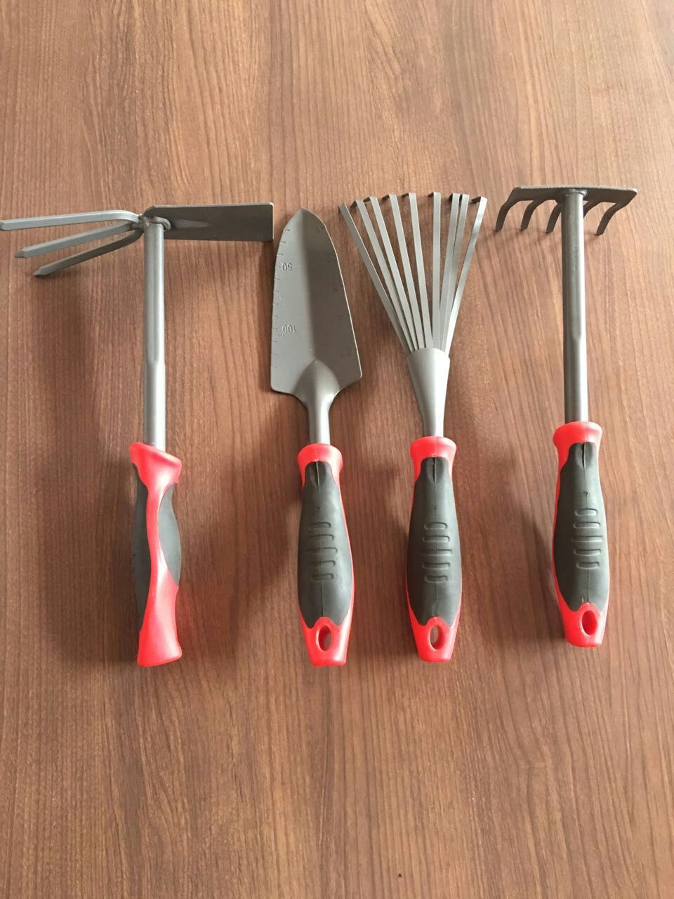 园艺工具套装 双色塑料手柄 园林铲 耙子 三叉 植物盆栽种花用