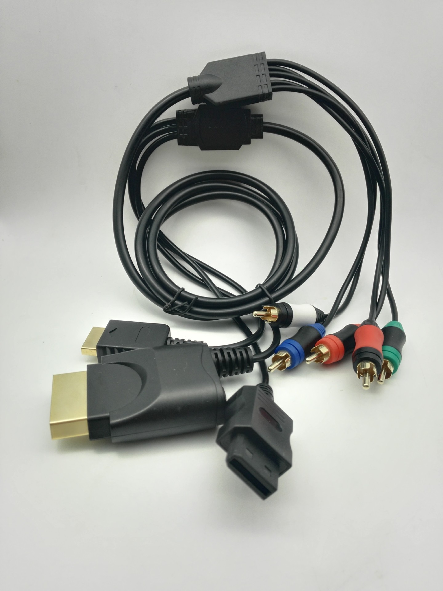 厂家直销xbox360色差线wii色差线ps3色差线3合1色差5头线视频线