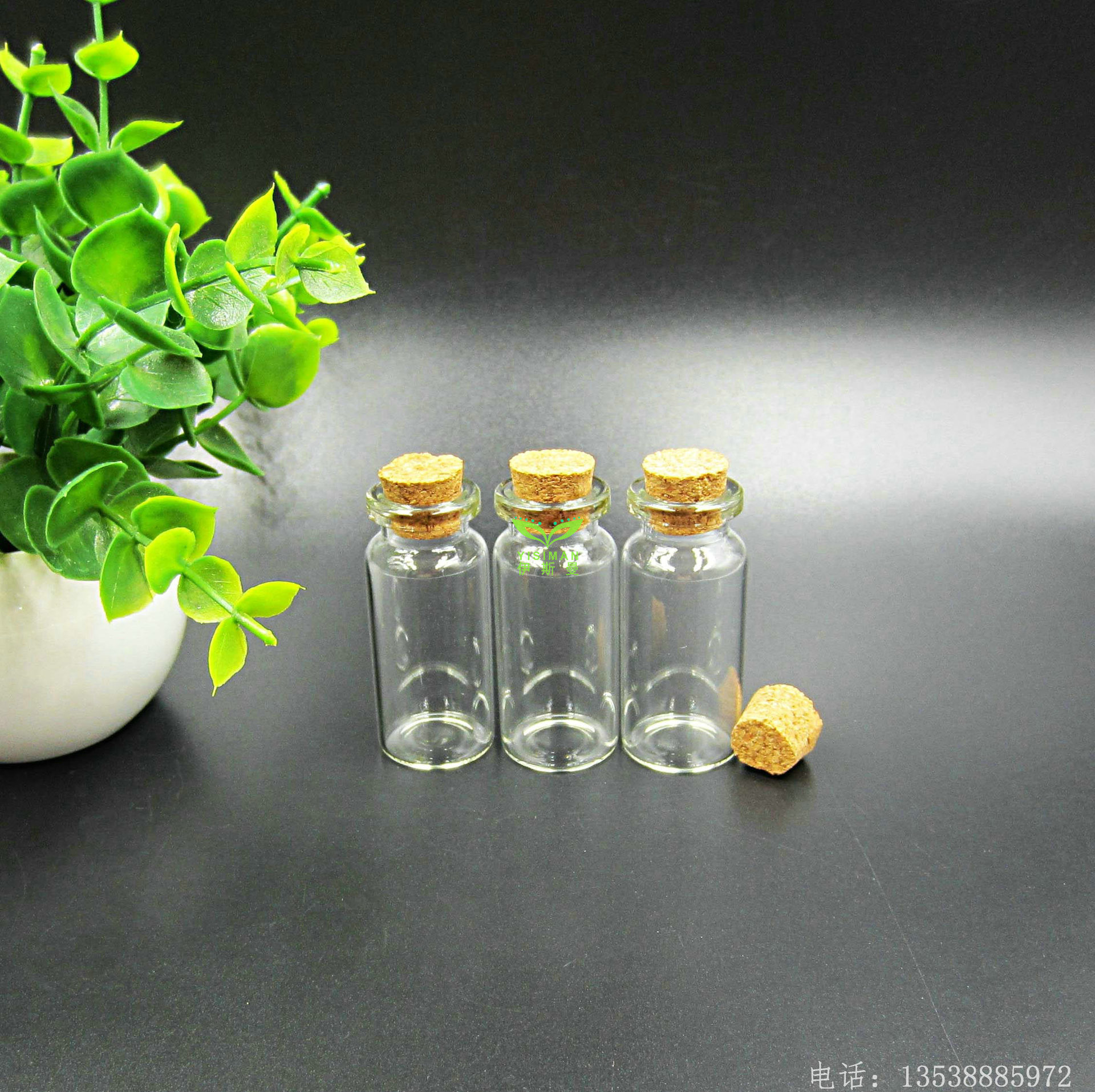 10ml玻璃瓶 木塞瓶漂流瓶许愿瓶透明真空瓶子小号木塞瓶项链瓶子