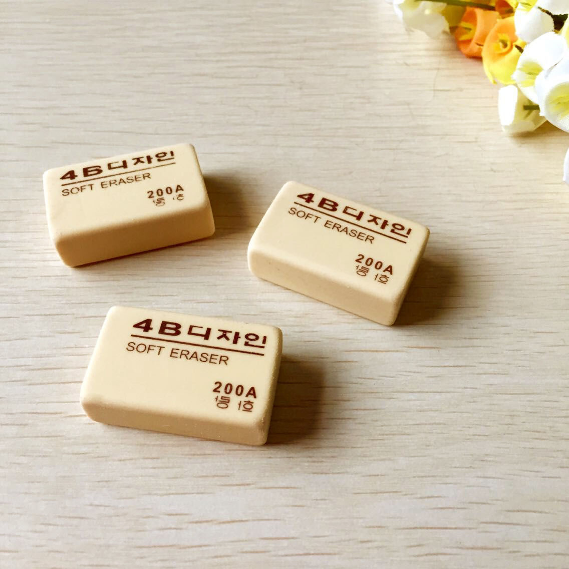 韩国4b橡皮擦 4b200a大号 儿童学习用品批发橡皮礼品文具