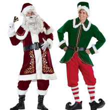 珠密恋 分码厂家批发圣诞老人服装 成人男加厚服装圣诞服
