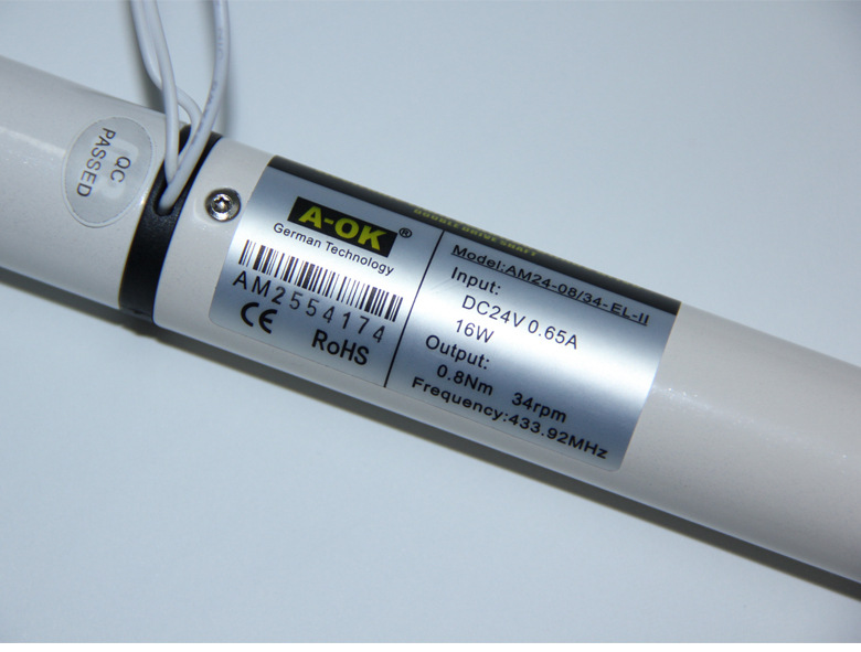 电动百叶帘 蜂巢帘奥科am24机械限位双输出轴恒速电机直销