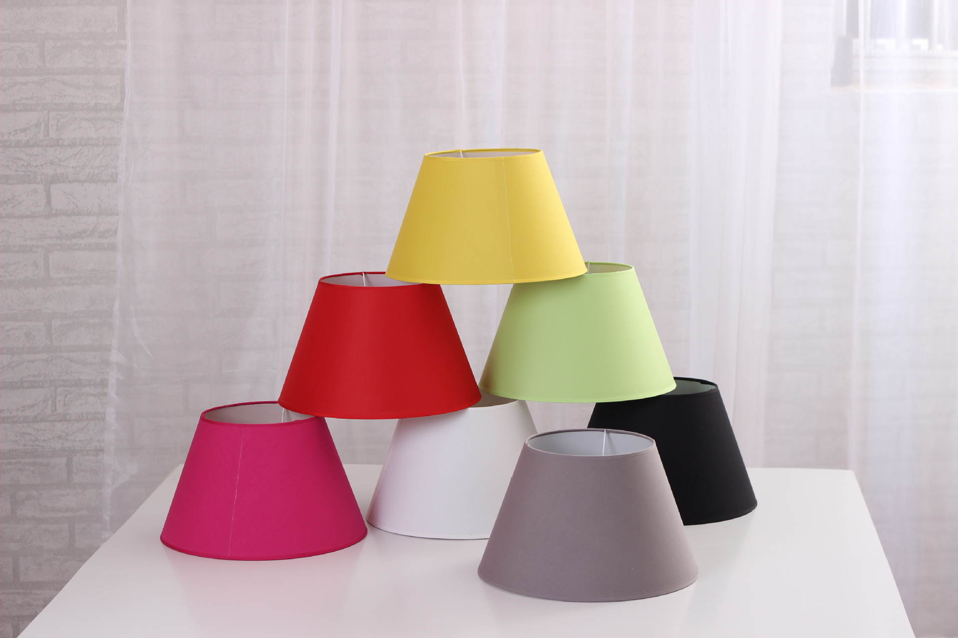 恒达厂家直销现代简约 各种纯色布艺台灯灯罩 tc布灯罩 支持定制