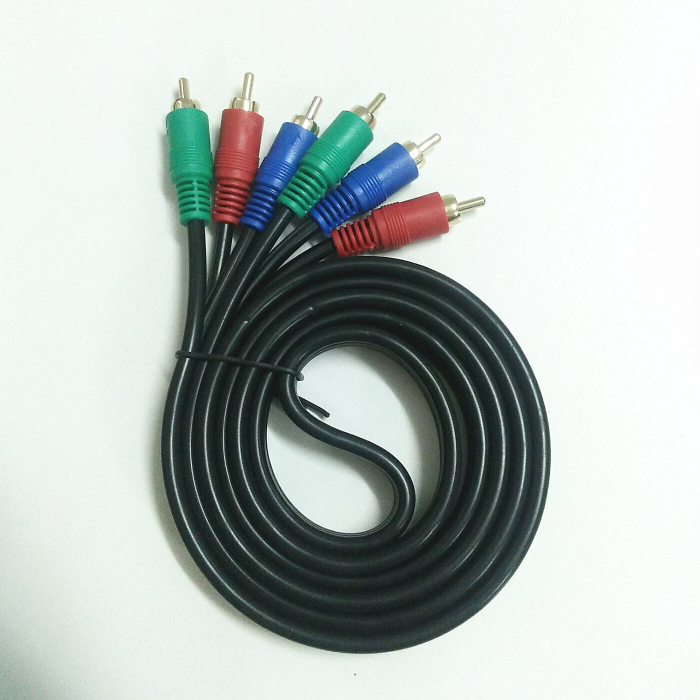 厂家直销纯铜镀金 高清色差线分量线 六头线 三对三 高清线 3米