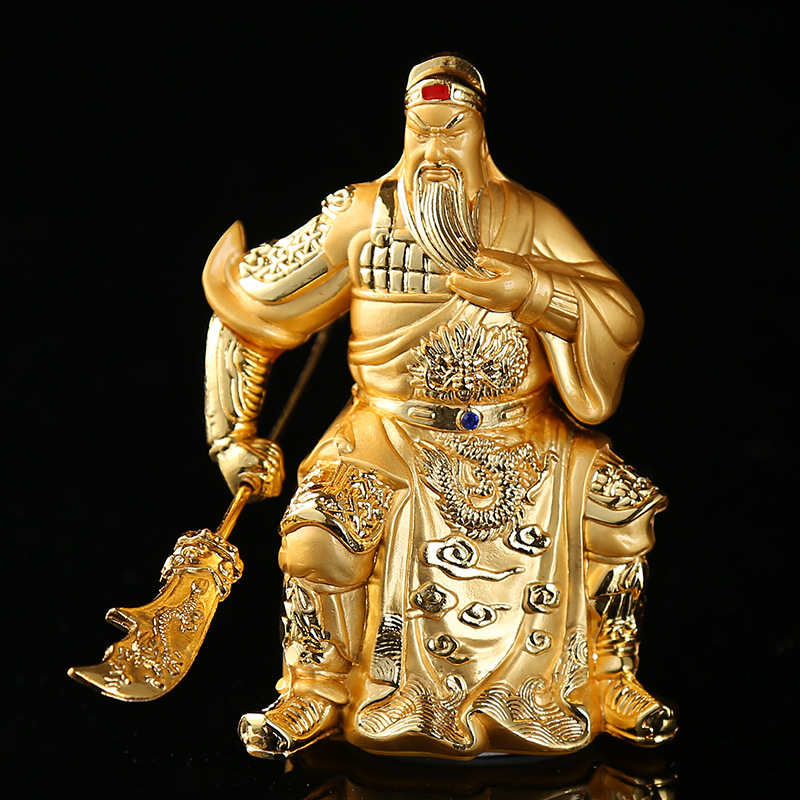 合金关公汽车摆件