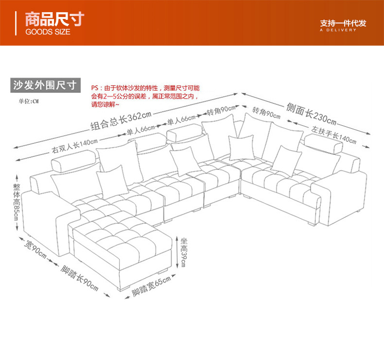 贵妃沙发套的裁剪图解图片