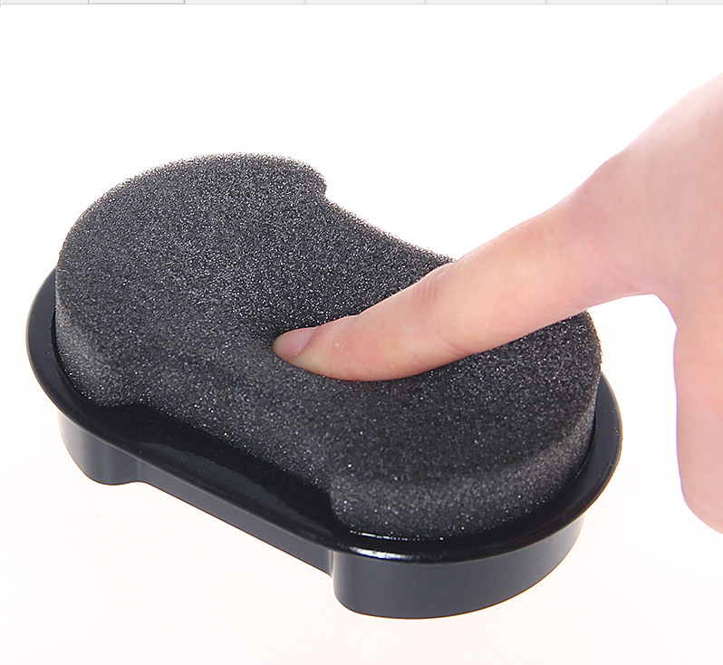 一擦即亮双面海绵鞋蜡 无色亮鞋护鞋蜡上光皮革护理油海绵皮鞋擦