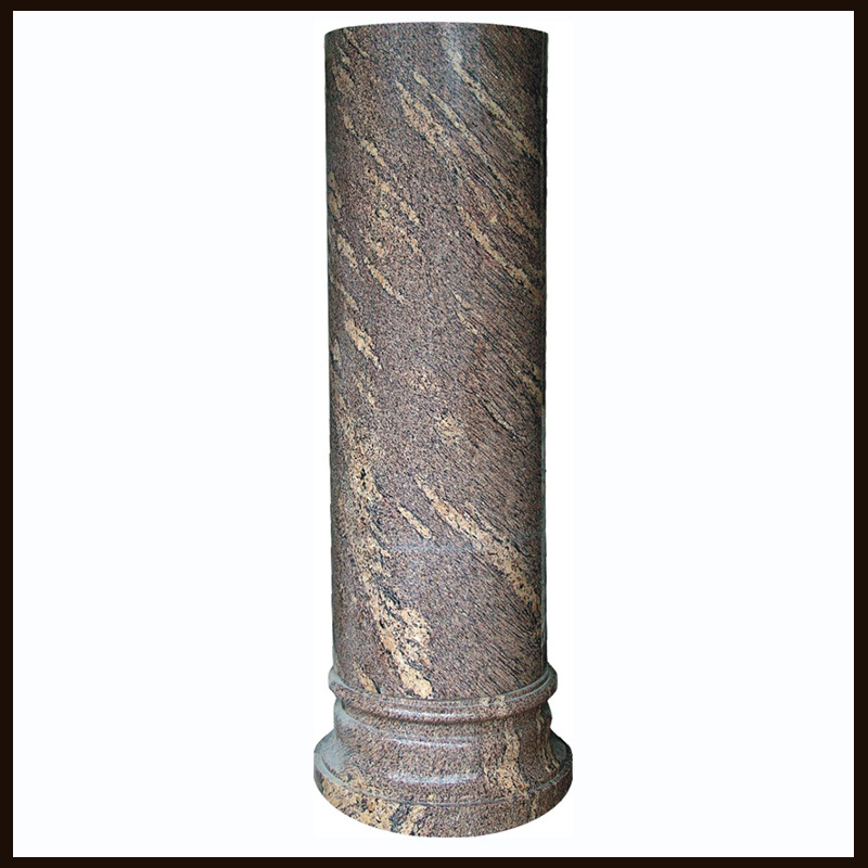 厂家定做 加州金麻圆柱 花岗岩空心圆柱 石材罗马柱 云浮石材批发