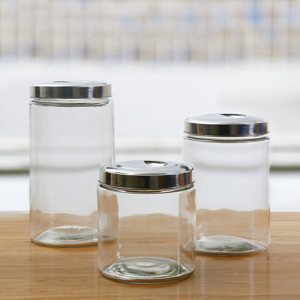 大号加厚无铅玻璃瓶密封储存茶叶罐干果零食杂粮储藏防潮大口收纳