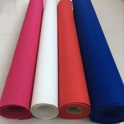 直供1mm厚彩色毛毡画画背景布规格可做2.5m宽可印制logo可定做