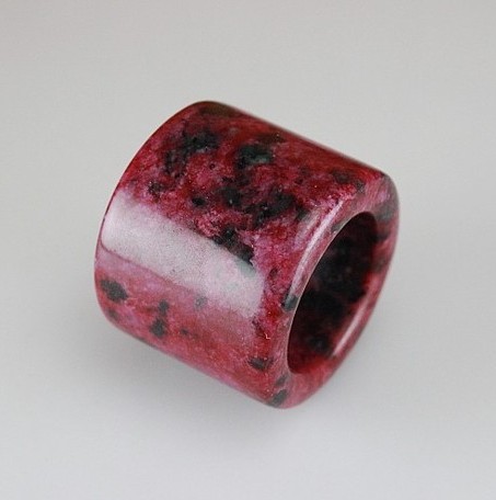 玉石玉器岫玉桃花玉梅花玉扳指男女款指环玩件送礼佳品