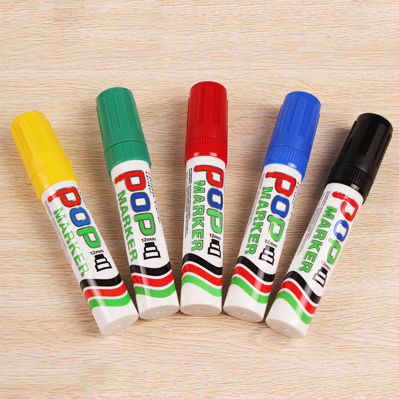 中柏sa-12pop广告笔12mm可加墨彩色油性马克笔手绘海报笔画图