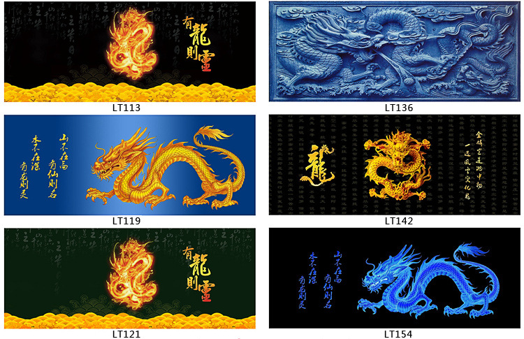 鱼缸背景纸画高清装饰贴纸壁纸 黑色图造景蓝色装饰画龙鱼画定制
